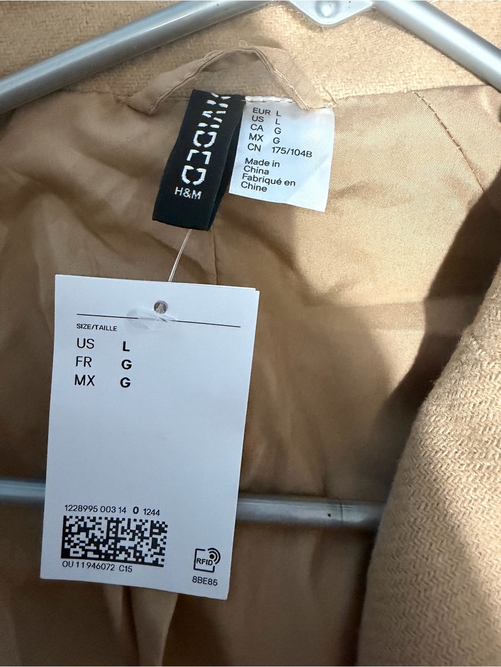 H&M Camel Beige Trench Coat